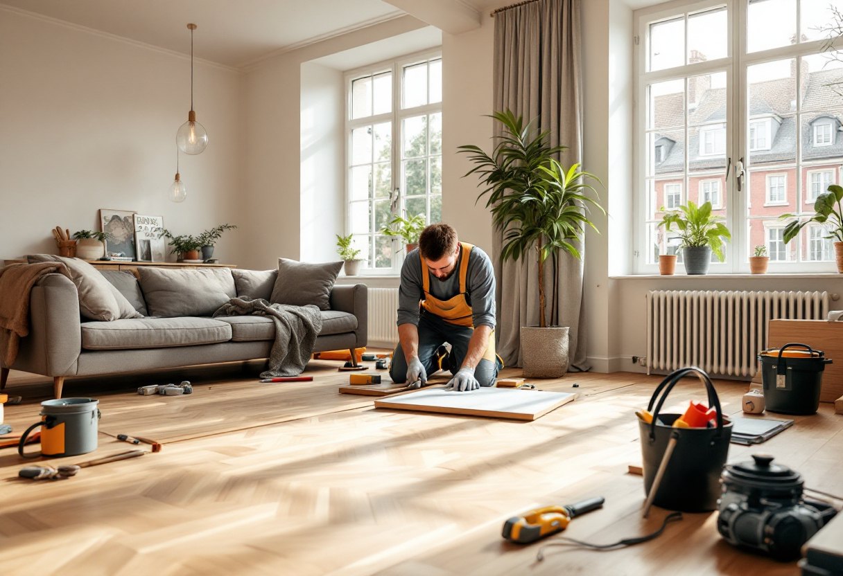 Parquet dans un appartement en copropriété à Anderlecht : tout savoir sur la pose, l'isolation et les primes 2025