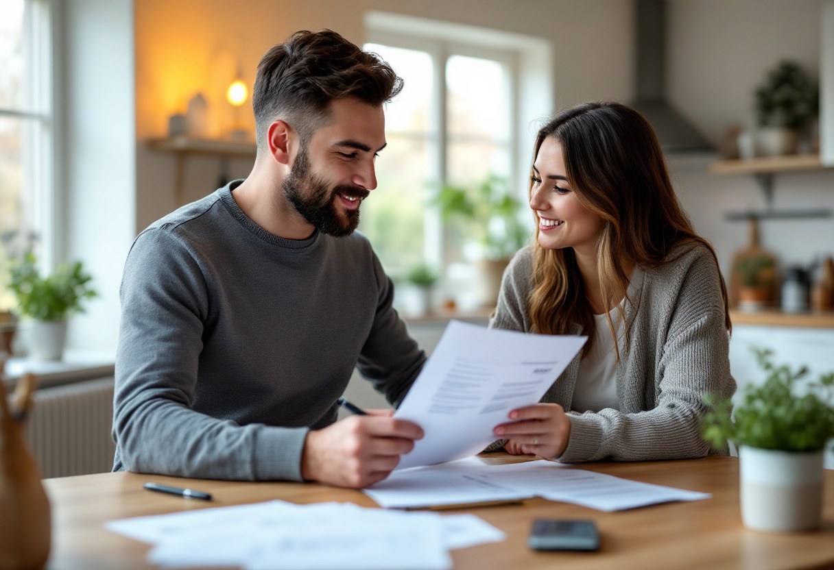 Professionnel présentant un devis de rénovation à un client belge