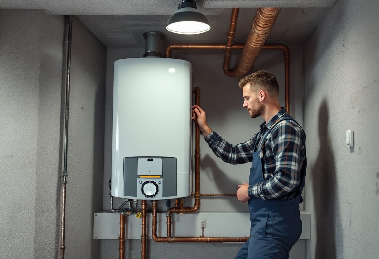 Installation d'un système de chauffage central dans une maison belge
