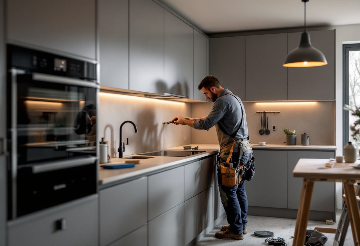 Installation d'une cuisine équipée moderne dans une maison belge