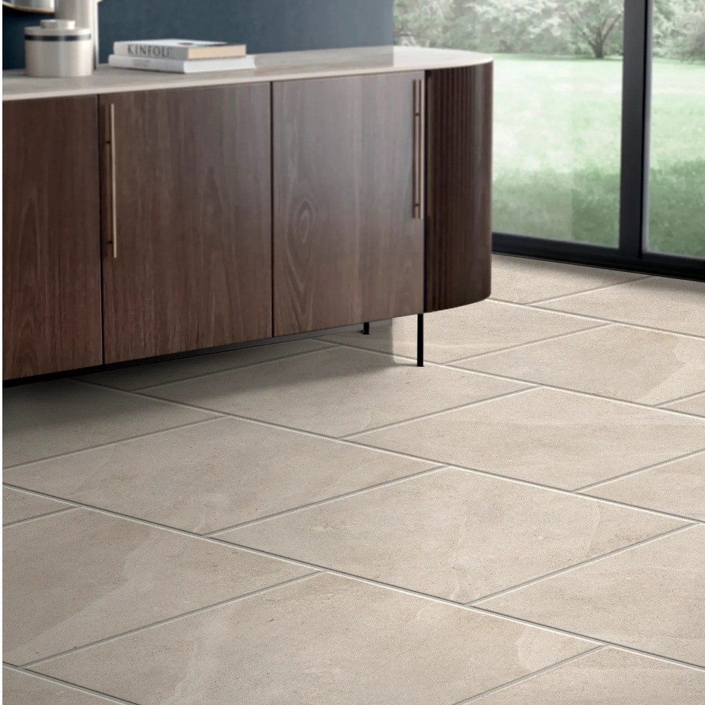 Carrelage céramique Cleopatra 45x45 cm beige aspect pierre - 1,42 m²